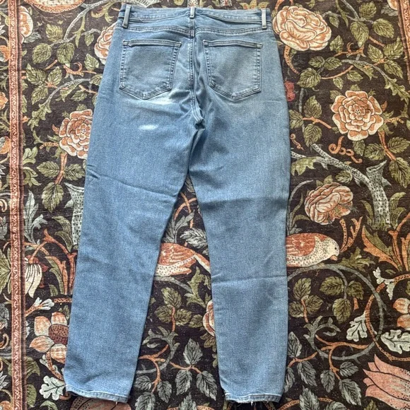 LOFT Light Blue Distressed Skinny Jeans Size 8 - Picture 5 of 9